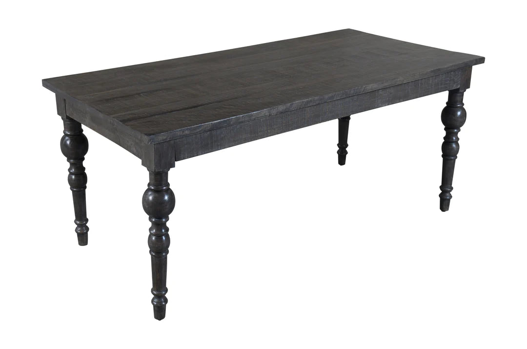 Brown Wash Rectangle Table with Wishbone Charis