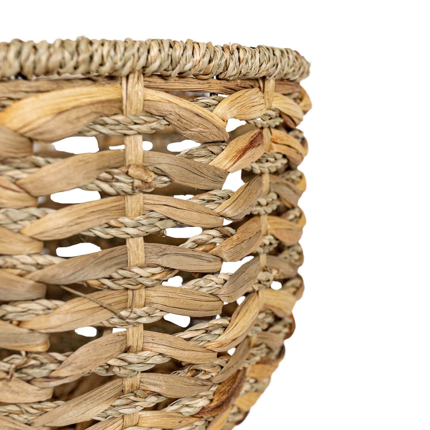 SALE - Nia Set 2 Hand Woven Baskets Water Hyacinth Seagrass