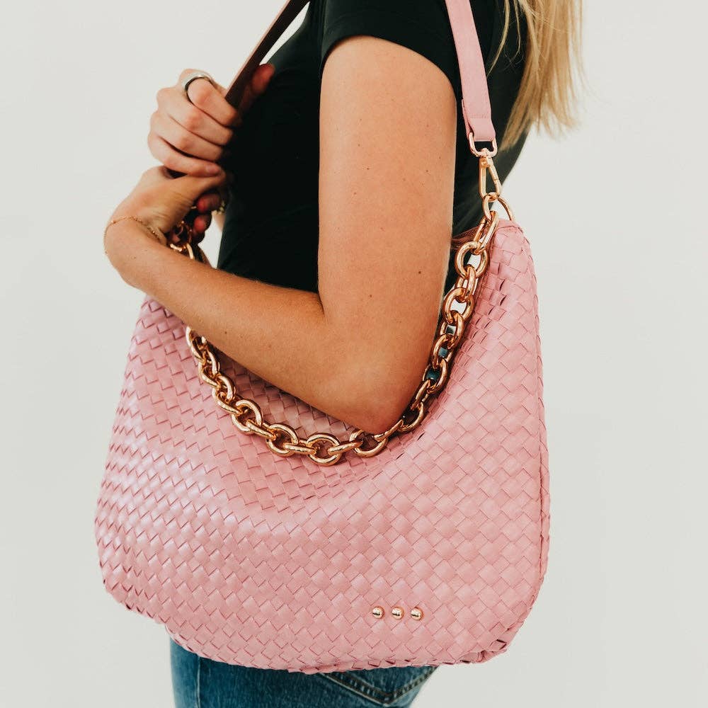Sienna Slouchy Woven Shoulder Bag - TOP SELLER: Checkered Coffee