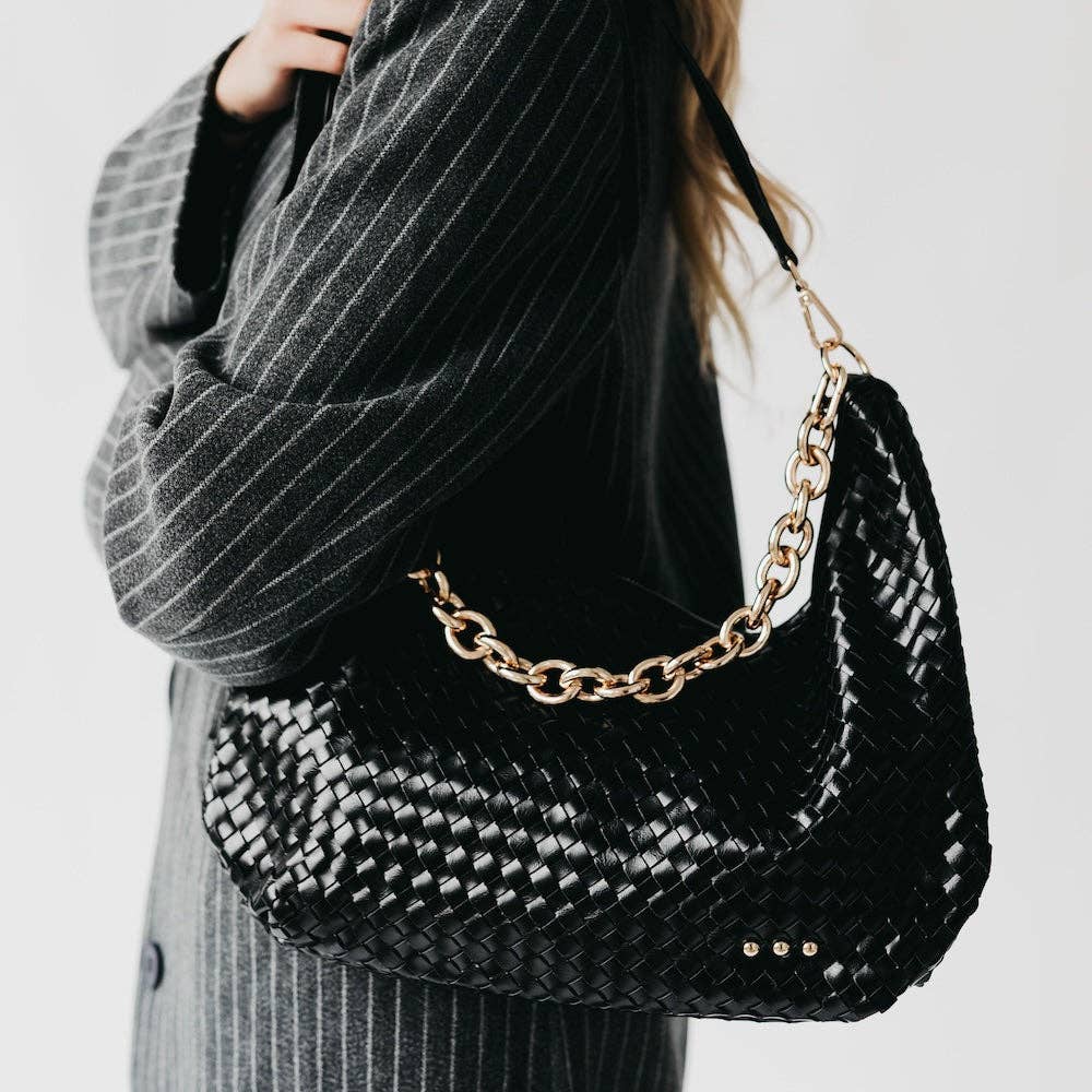Sienna Slouchy Woven Shoulder Bag - TOP SELLER: Taupe
