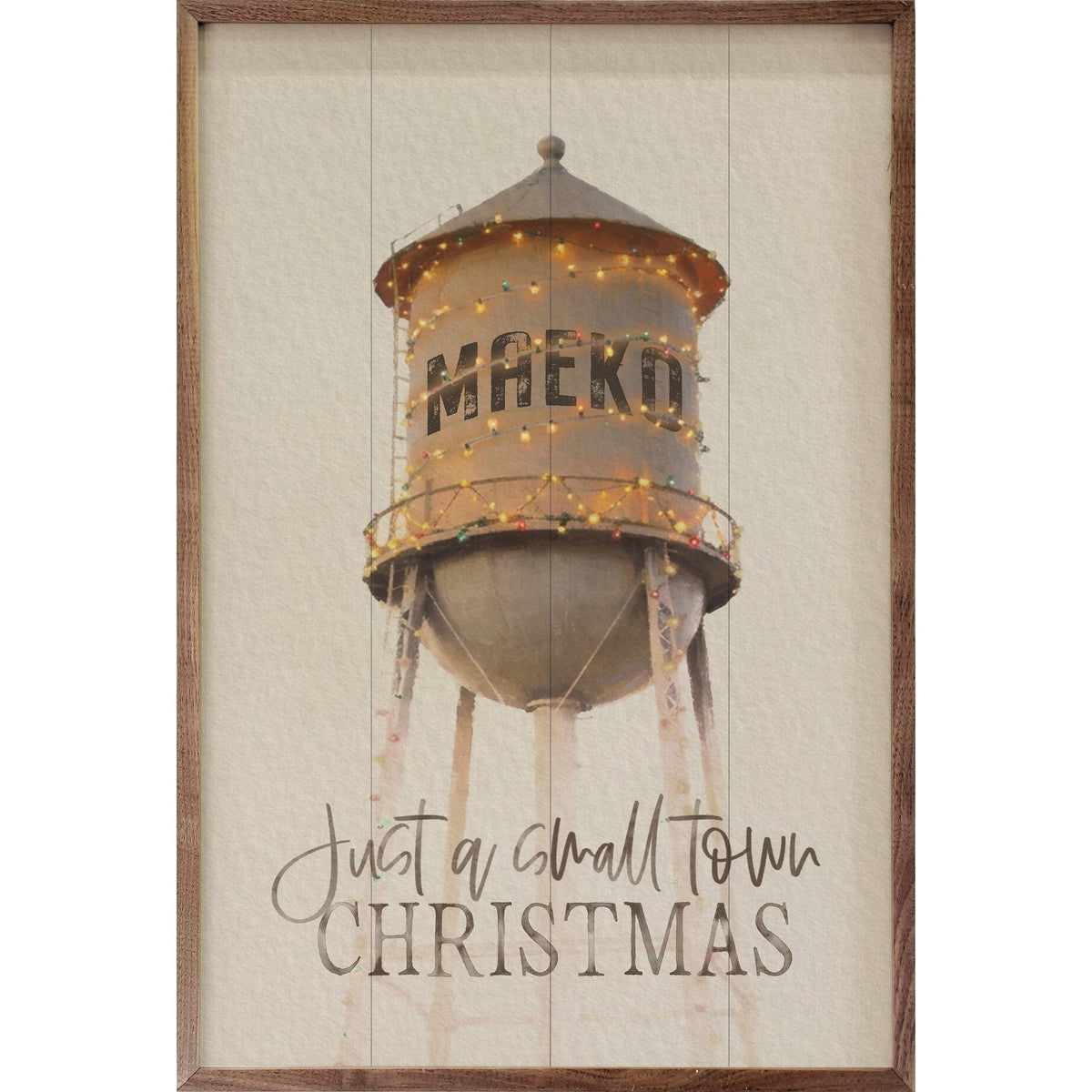 Just A Small Town Christmas Personalized Water Tower: 10x16