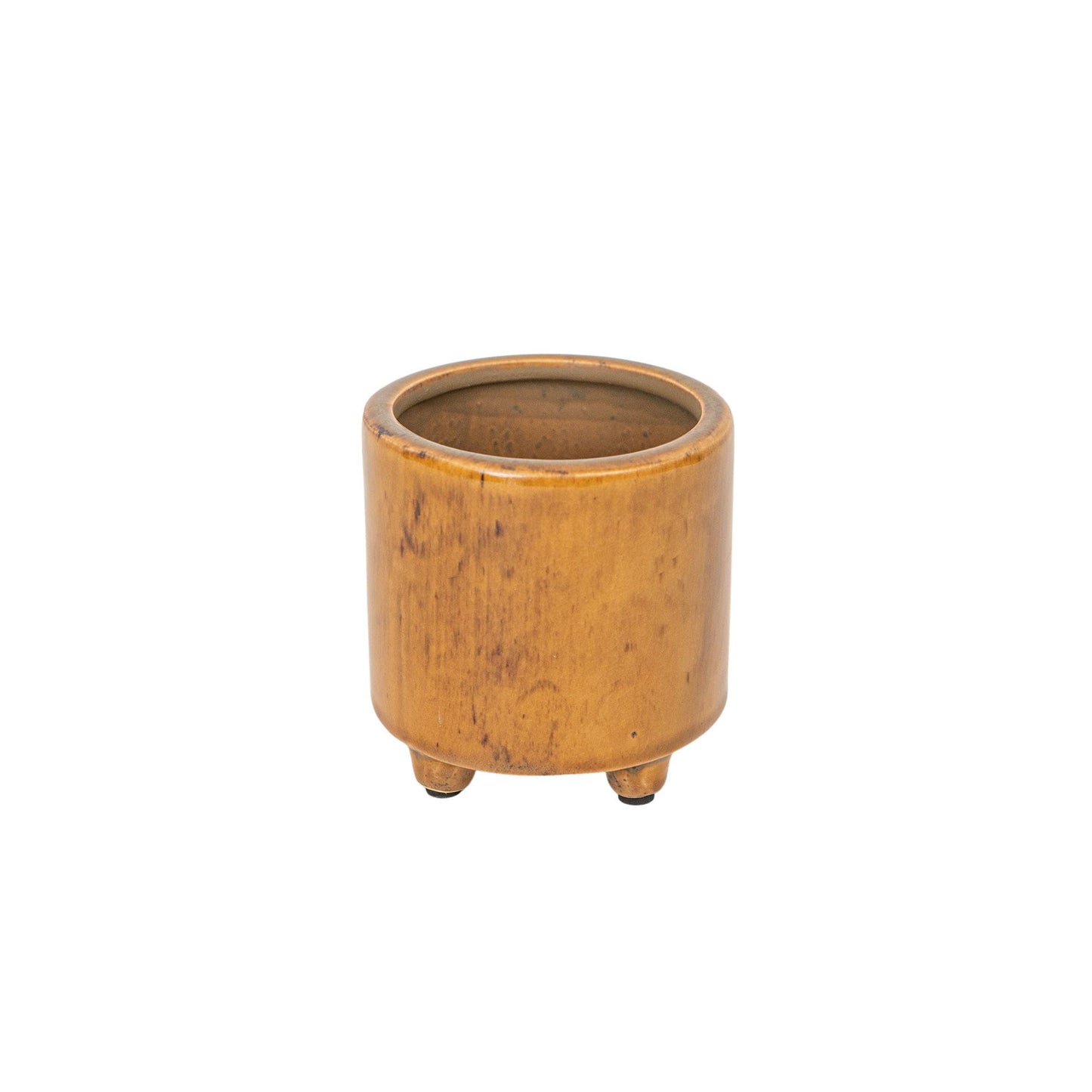 Griffin Rustic Glossy Brown Garden Ceramic Planter Pot