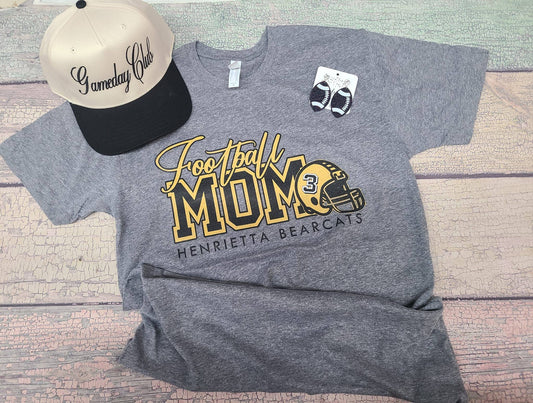 Football Mom Whitewright Tigers Graphic T-Shirt Adult Medium