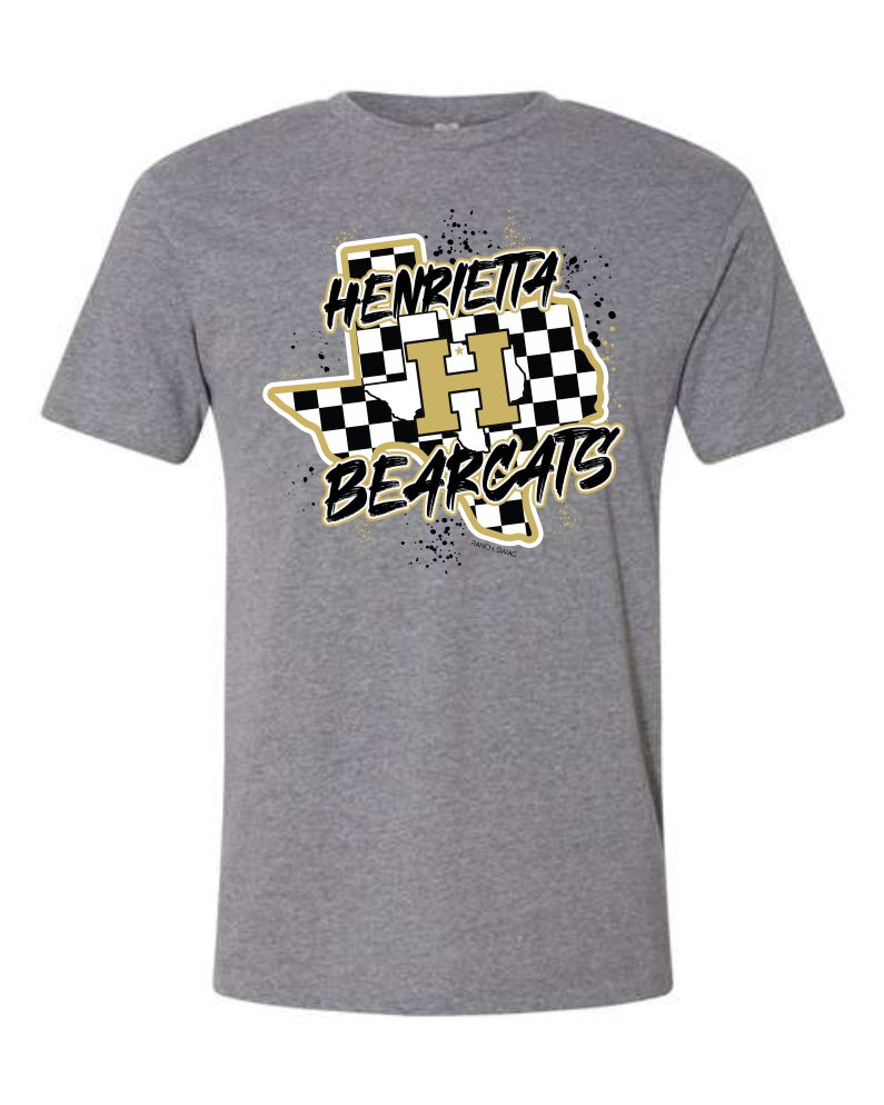 Checkered Hometown - Whitewright Tigers Graphic Tee: LAT Granite Heather Adult X Large