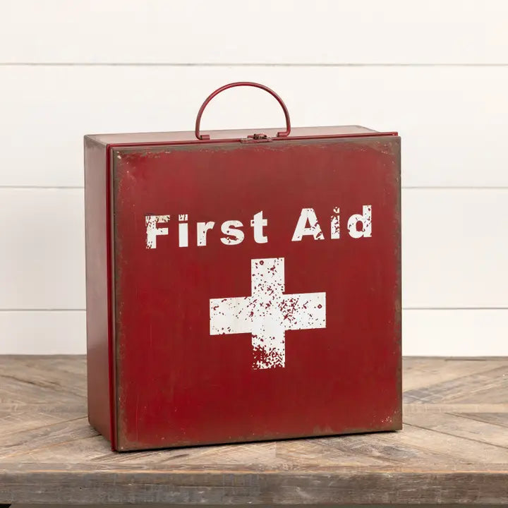Red & White First Aid Box – Small Town Home & Decor