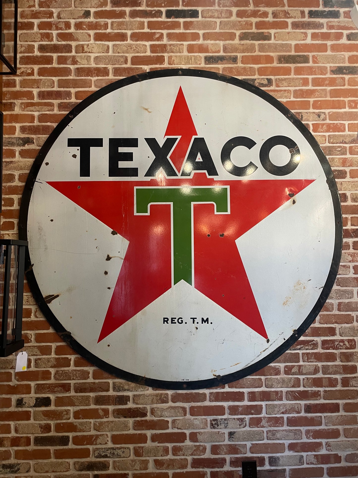 Large Round Texaco Metal Sign