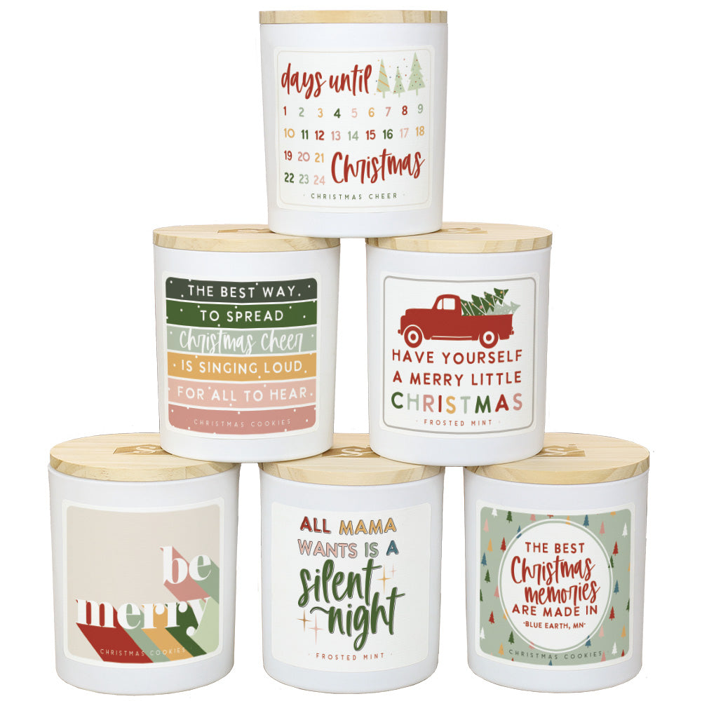 Merry + Bright Christmas Candle