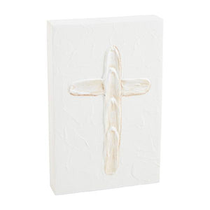 Cross painted plaque