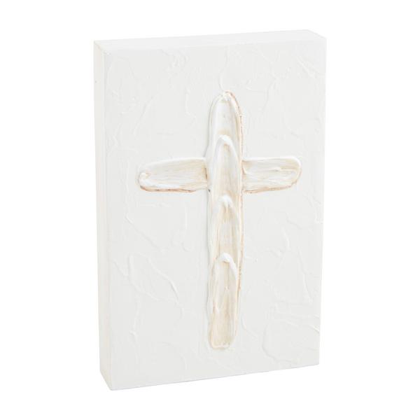 Cross painted plaque