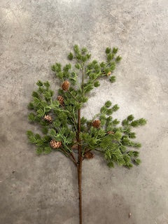 Faux Frasier Fir Stem with Pinecones