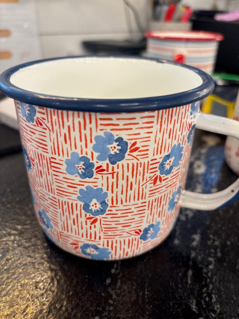 American Holiday Enameled Mug