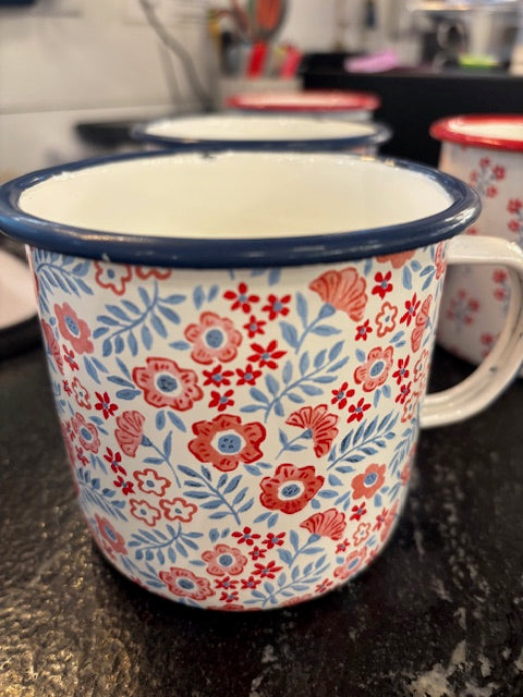 American Holiday Enameled Mug