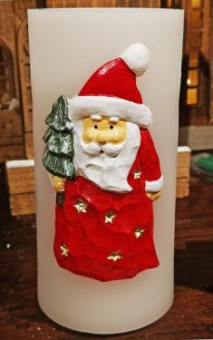 Santa Water Fountain Candle