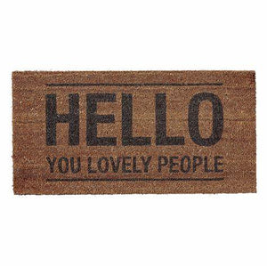 Hello You Lovely People Coir Doormat