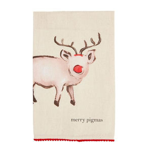 Pig Christmas Farm towel