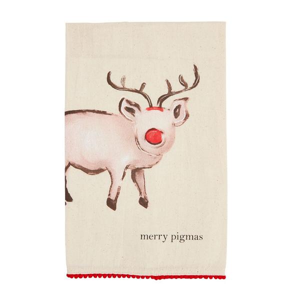 Pig Christmas Farm towel