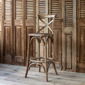 Porch View Cross Back Bar Stool