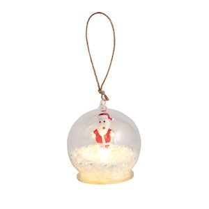 Santa light up ornament