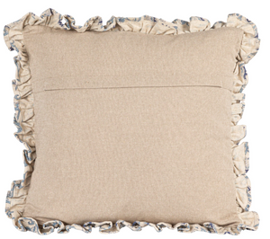 18" Square Cotton Blend Block Printed Pillow