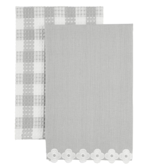 Sage Embroider Edge Towel Set