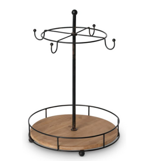 Wood and Iron Cup Rack