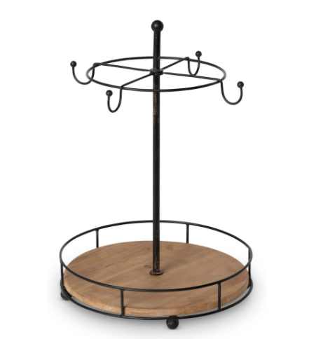 Wood and Iron Cup Rack