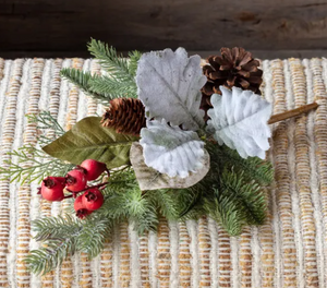 Gathered Botanical Christmas Pick