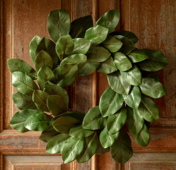 Monticello Magnolia Wreath 24"