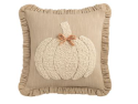 Square White Pumpkin Pillow