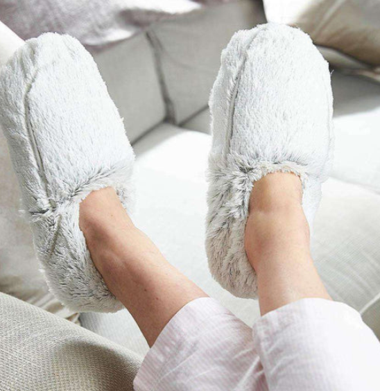 Marshmallow Gray Warmies Slippers
