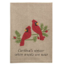 TWO CARDINAL EMBROIDERED TOWEL