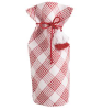 RED PLAID CLOTH WINE BAG