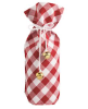 RED GINGHAM CLOTH WINE BAG