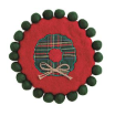 WREATH CHRISTMAS FELTED TRIVET