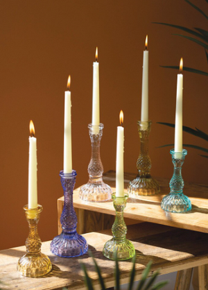 Glass Taper Candle Holders