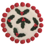HOLLY XMAS FELTED TRIVET