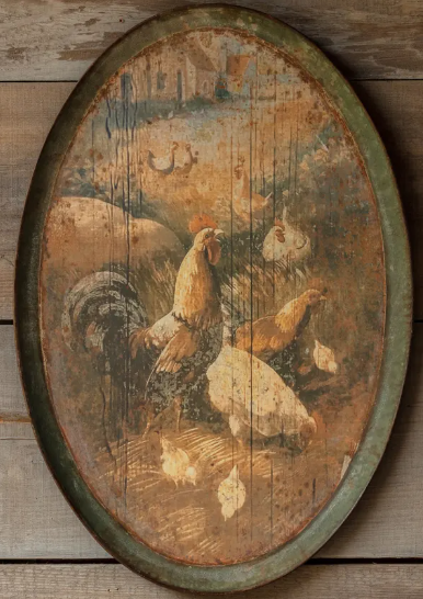 French Farm Oblong Tole Tray