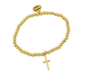 5MM GOLD BALL H20 RESISTANT WITH CROSS CHARM