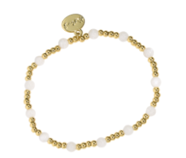 3MM  H20 RESISTANT GOLD BALL WITH 4MM  MOONSTONE GEMSTONE