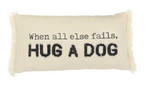 Hug Washed Canvas Dog Pillow