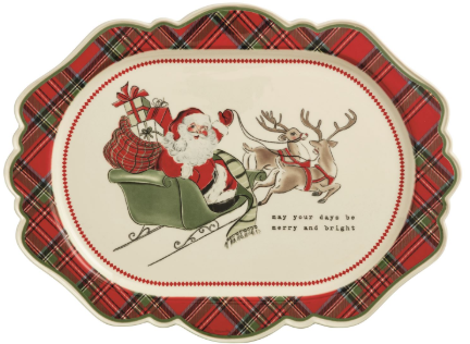 Classic Xmas Tartan Platter