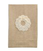 Wreath White Christmas Pearl Towel