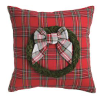 Square Velvet Loop Tartan Pillow