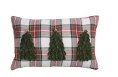 Lumbar Velvet Loop Tartan Pillow