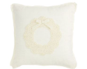 Wreath White Christmas Pearl Pillow