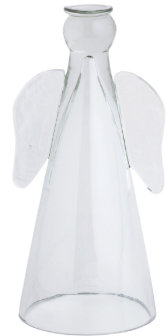 large glass angel sitter