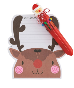 REINDEER LETTERS TO SANTA NOTEPAD & PEN SET