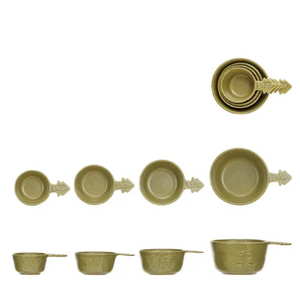 Stoneware Measuring Cups, Set of 4 (Each One Will Vary)