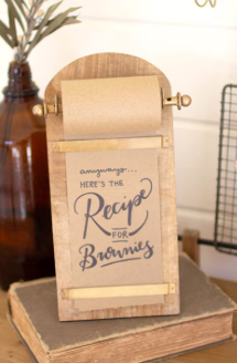Wooden Table Top Note Roll