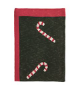 Candy Cane Knit Throw Blanket